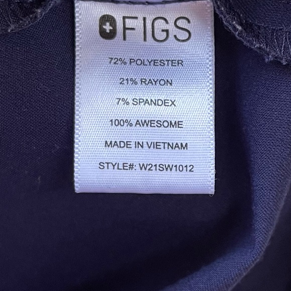 FIGS Kitale Women's W21SW1012 Navy Blue Maternity Scrub Top Size Small - Picture 7 of 10